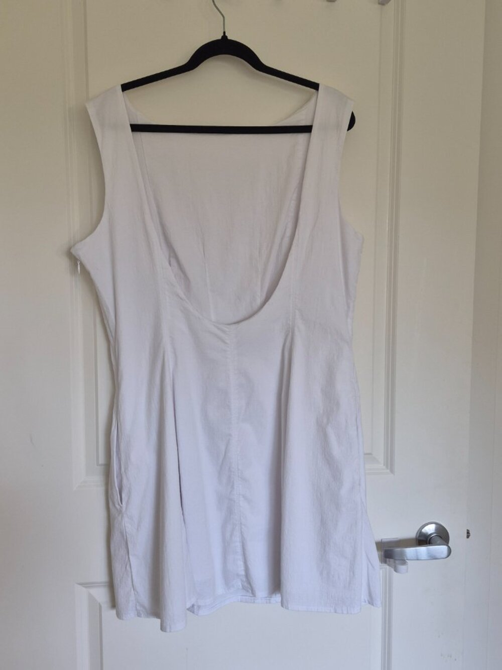 Abercrombie & Fitch White Fit & Flare Dress Womens XXL Sleeveless Open Back - Picture 6 of 11